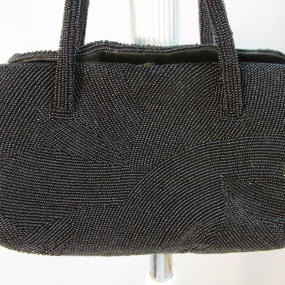 Walborg Black Beaded Handbag